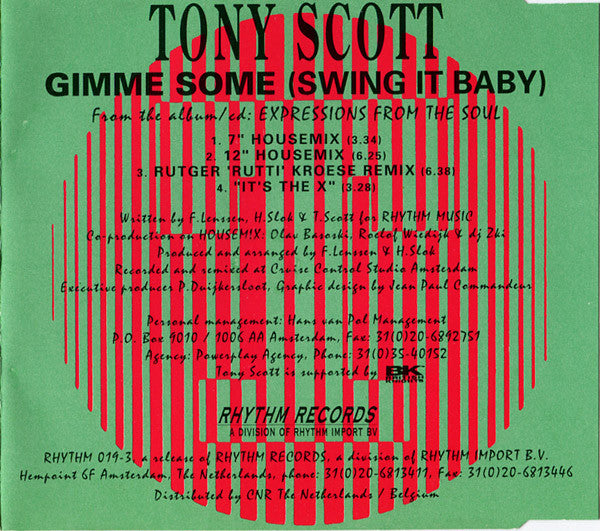 Tony Scott : Gimme Some (Swing It Baby) (CD, Maxi)