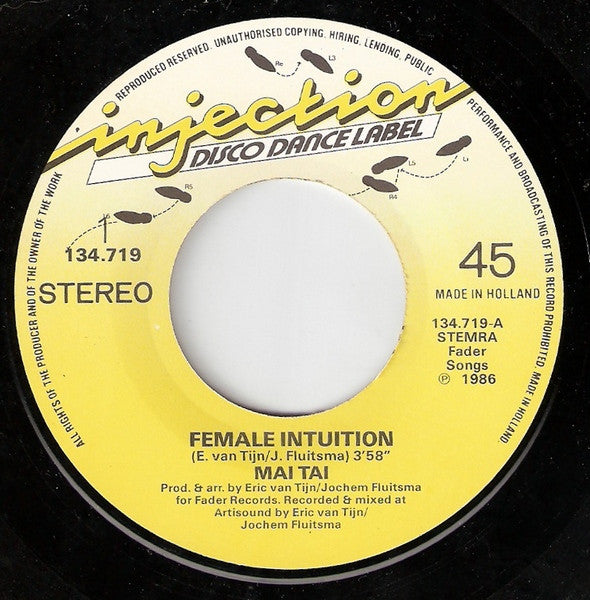 Mai Tai : Female Intuition (7", Single)