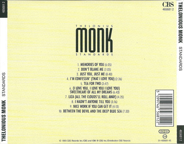 Thelonious Monk : Standards (CD, Comp, RM)