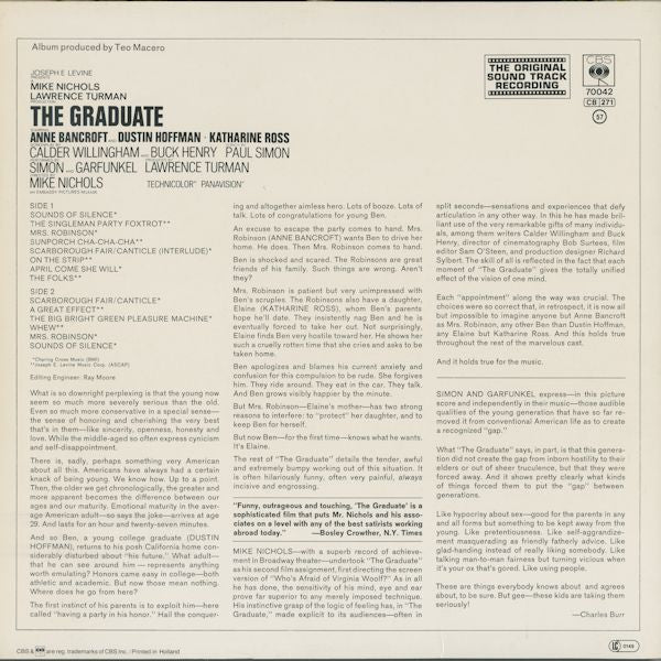Simon & Garfunkel, Dave Grusin : The Graduate (Original Soundtrack) (LP, Album, RP)