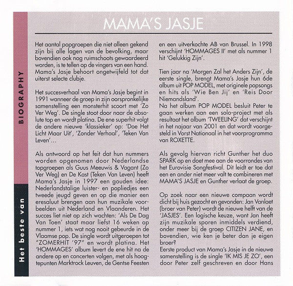 Mama's Jasje : Het Beste Van Mama's Jasje (CD, Comp)