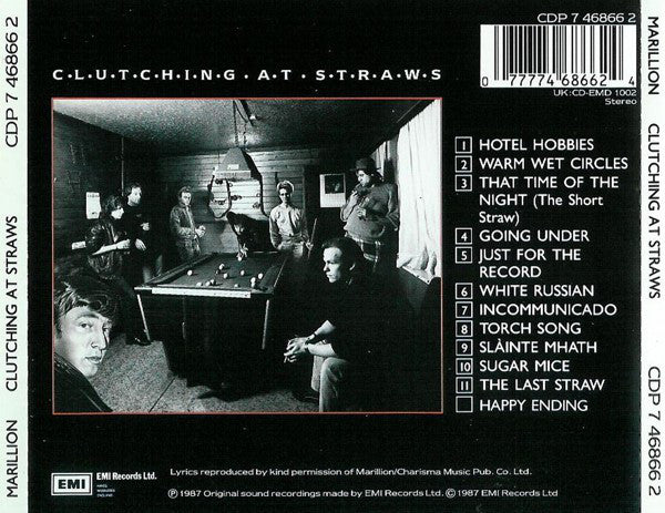 Marillion : Clutching At Straws (CD, Album)