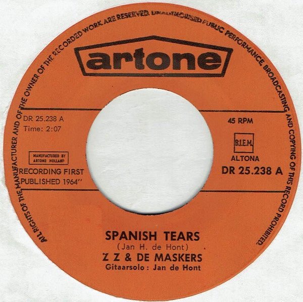ZZ En De Maskers : Spanish Tears (7", Single)