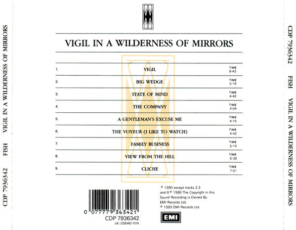 Fish : Vigil In A Wilderness Of Mirrors (CD, Album, EMI)