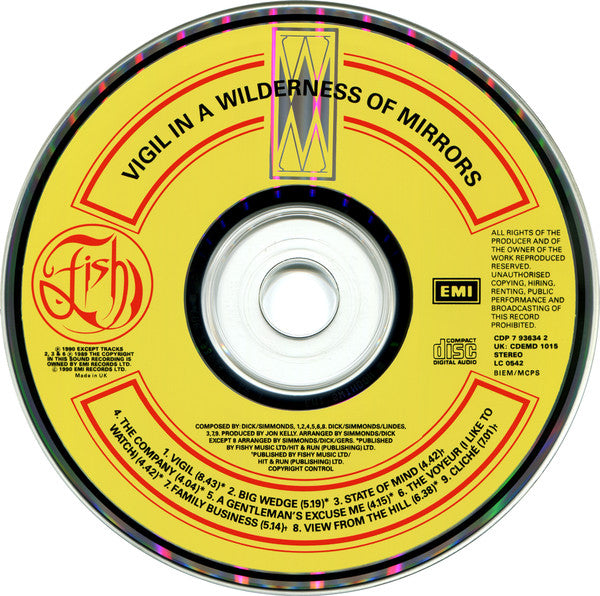 Fish : Vigil In A Wilderness Of Mirrors (CD, Album, EMI)