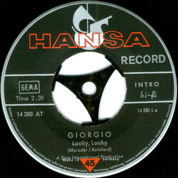 Giorgio Moroder : Looky, Looky  (7", Single, Mono)