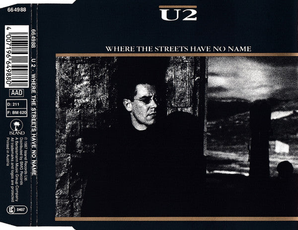 U2 : Where The Streets Have No Name (CD, Single, RE)