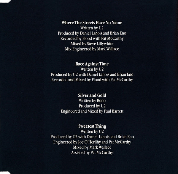 U2 : Where The Streets Have No Name (CD, Single, RE)