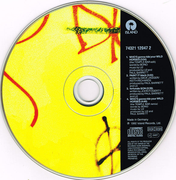 U2 : Who's Gonna Ride Your Wild Horses (CD, Maxi)