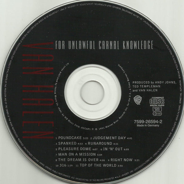 Van Halen : For Unlawful Carnal Knowledge (CD, Album)