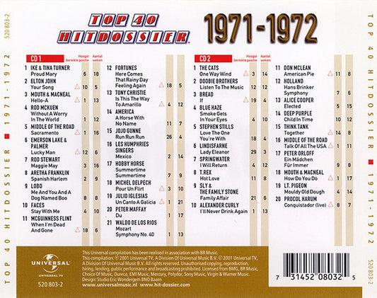 Various : Top 40 Hitdossier 1971-1972 (2xCD, Comp)