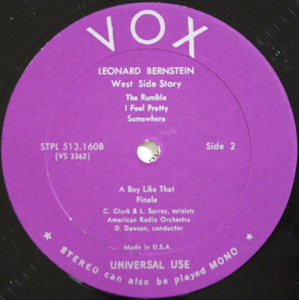 Leonard Bernstein - American Radio Symphony, Dean Dawson (2) : West Side Story (LP)