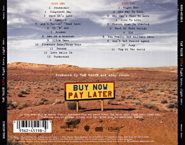 Van Halen : Live: Right Here, Right Now. (2xCD, Album)