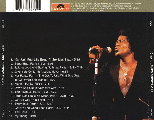 James Brown : Classic James Brown Vol.2 (CD, Comp, RM)