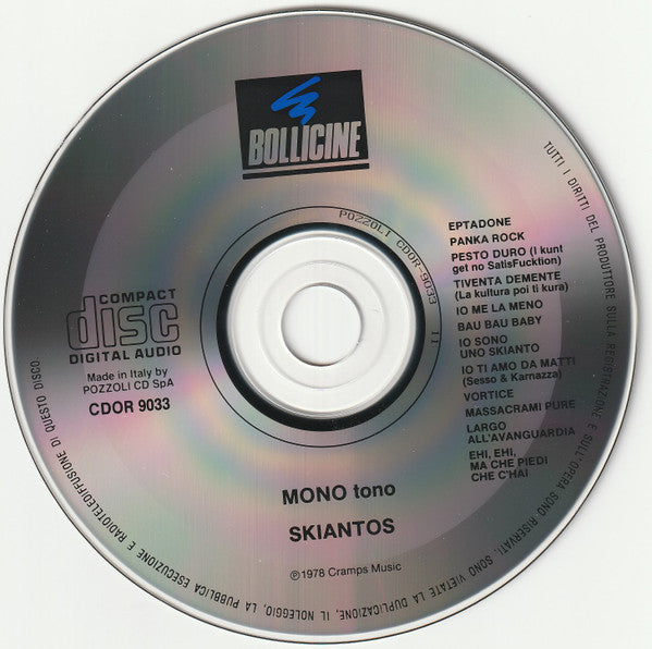 Skiantos : Mono Tono (CD, Album, RE)