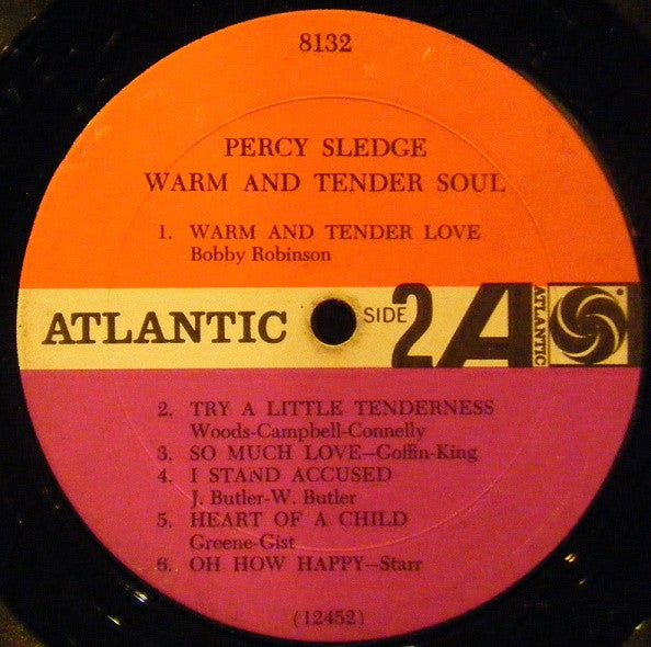 Percy Sledge : Warm & Tender Soul (LP, Album, Mono)