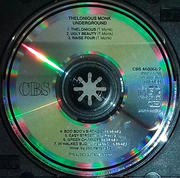 Thelonious Monk : Underground (CD, Album, RE, RM)
