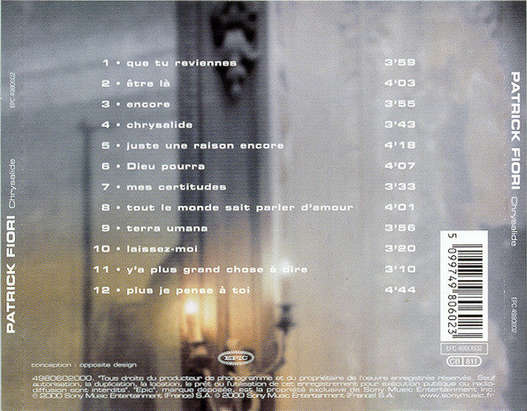 Patrick Fiori : Chrysalide (CD, Album)