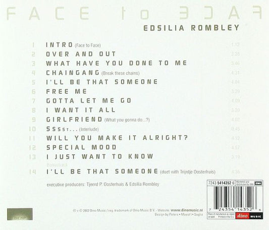 Edsilia Rombley : Face To Face (CD, Album)