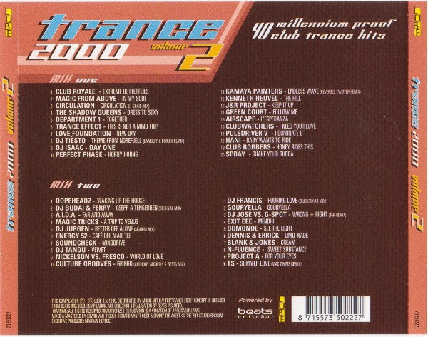 Various : Trance 2000 Volume 2 (2xCD, Mixed)
