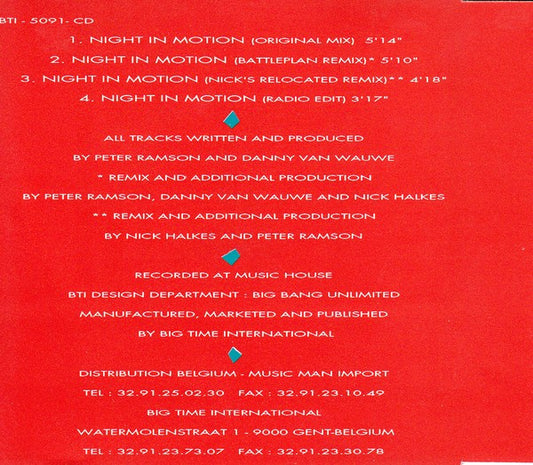 Cubic 22 : Night In Motion (Remixed Versions) (CD, Maxi)