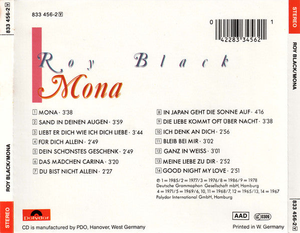 Roy Black : Mona (CD, Comp)