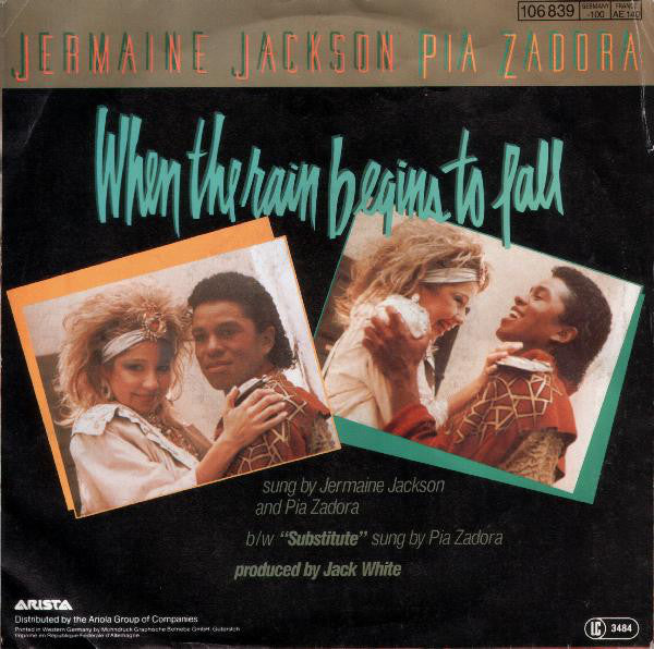 Jermaine Jackson / Pia Zadora : When The Rain Begins To Fall (7", Single)