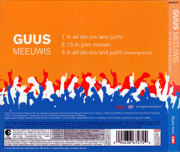 Guus Meeuwis : Ik Wil Dat Ons Land Juicht (CD, Single, Copy Prot., Dig)