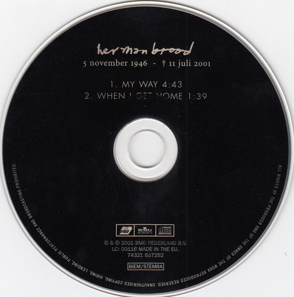 Herman Brood : My Way (CD, Single)