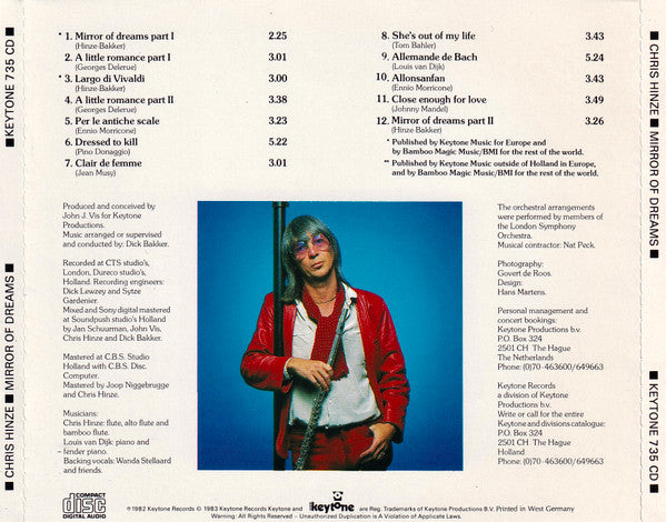 Chris Hinze With London Symphony Orchestra Featuring: Louis van Dijk : Mirror Of Dreams (CD, Album)