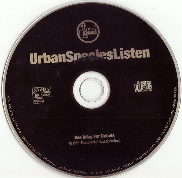 Urban Species : Listen (CD, Album, RE)