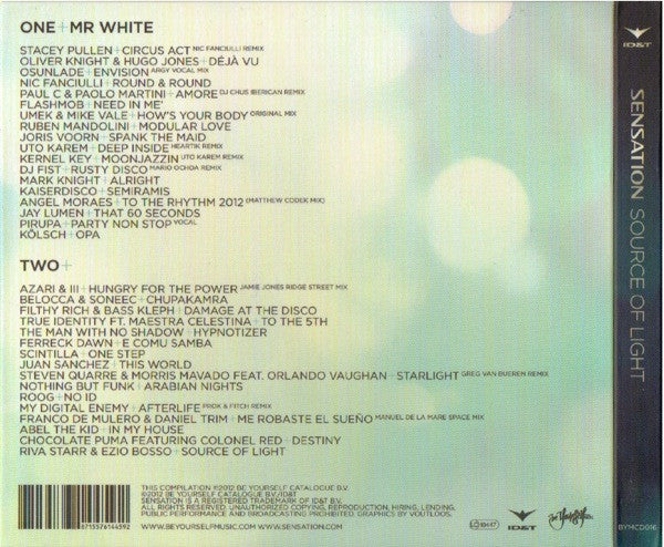 Various : Sensation Source Of Light (2xCD, Comp, Mixed)