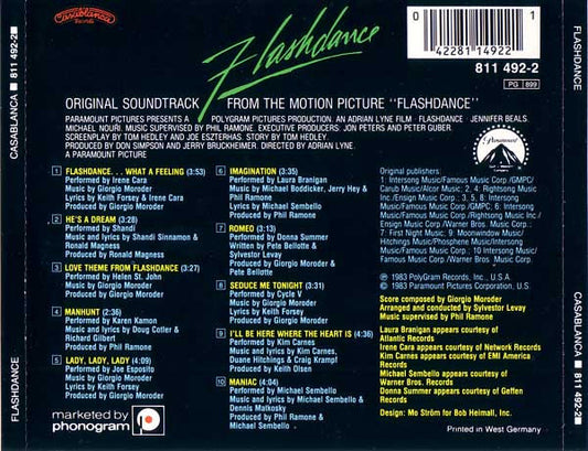Various : Flashdance (Original Soundtrack From The Motion Picture) (CD, Album, RE)