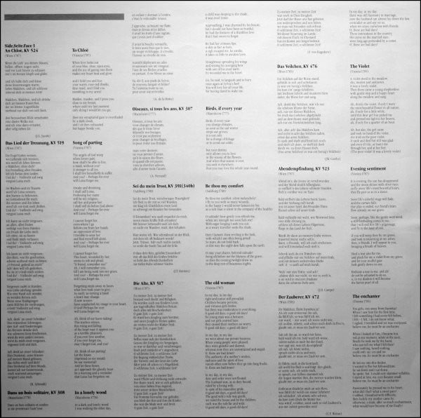 Wolfgang Amadeus Mozart : Roberta Alexander & Glen Wilson : Songs (LP)