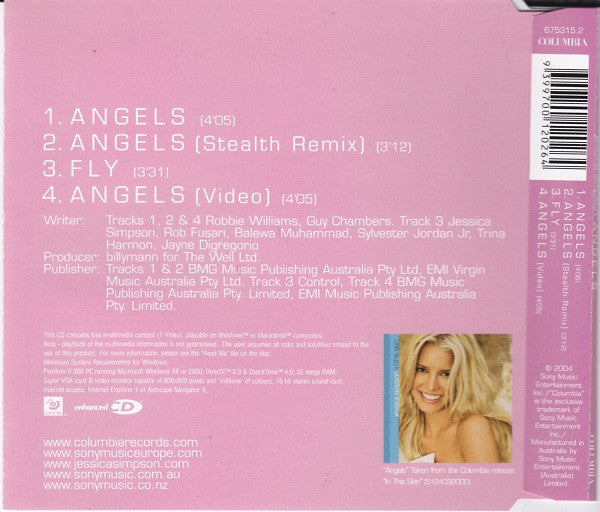 Jessica Simpson : Angels (CD, Single, Enh)