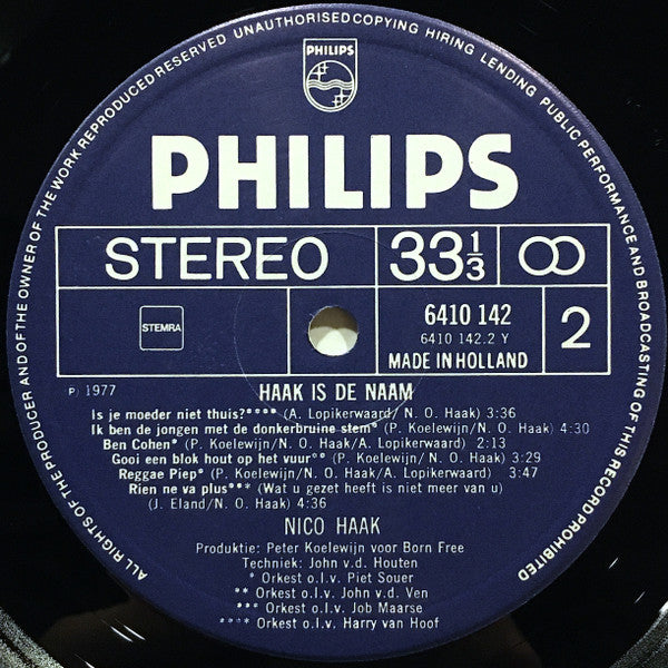 Nico Haak : Haak Is De Naam (LP, Album)