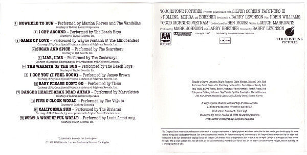 Various : Good Morning, Vietnam - The Original Motion Picture Soundtrack (CD, Album, Comp, RE)