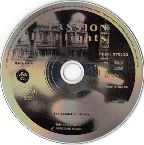 Johann Sebastian Bach - La Petite Bande - Balthasar-Neumann-Chor - Tölzer Knabenchor - Freiburger Barockorchester : Passion Highlights (CD, Comp)