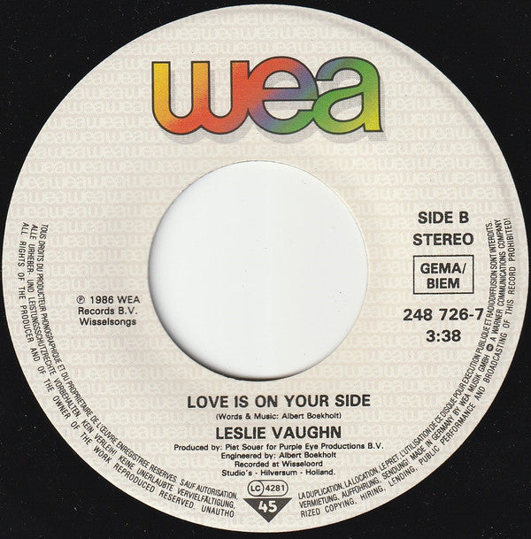 Leslie Vaughn : Somebody Loves You (7", Single)