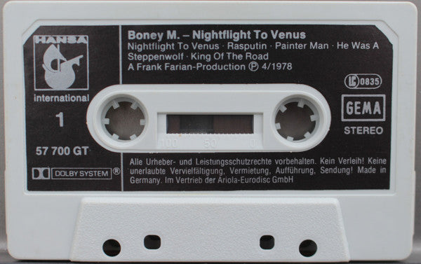 Boney M. : Nightflight To Venus (Cass, Album)