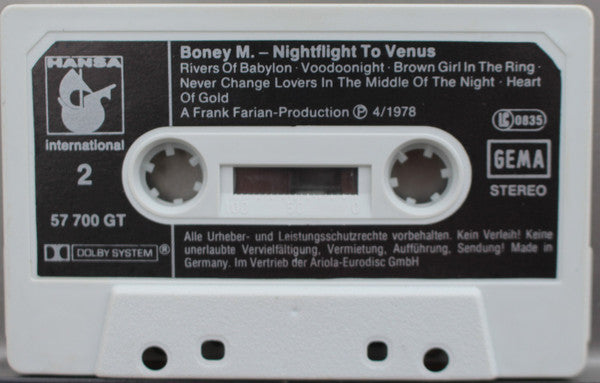 Boney M. : Nightflight To Venus (Cass, Album)