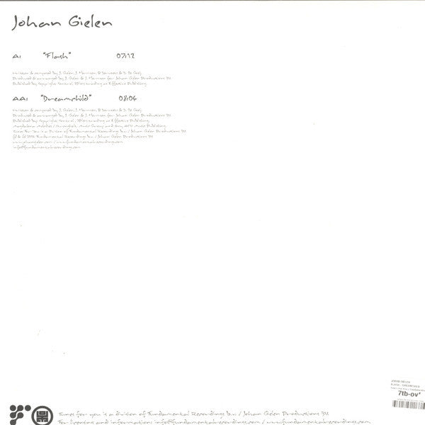 Johan Gielen : Flash / Dreamchild (12")