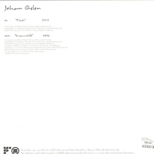 Johan Gielen : Flash / Dreamchild (12")