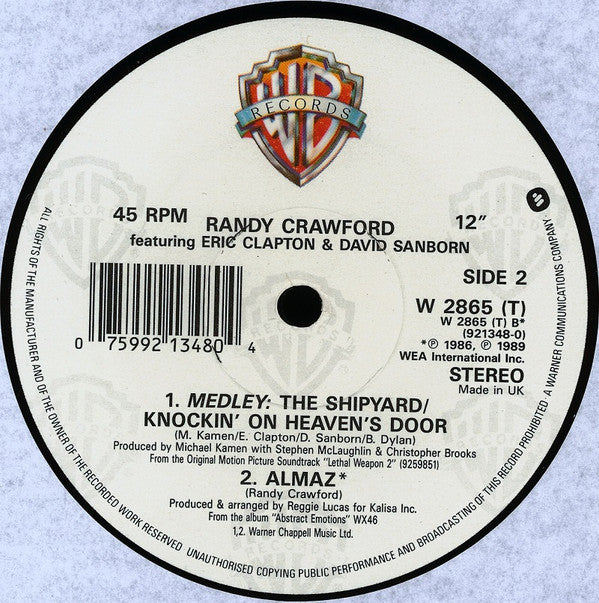 Randy Crawford Featuring Eric Clapton And David Sanborn : Knockin' On Heaven's Door (12")