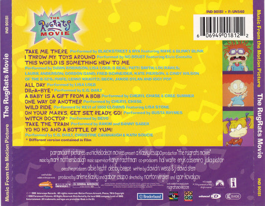 Various : Music From The Motion Picture The Rugrats Movie (CD, Comp, Enh)