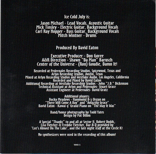 Ice Cold July : There Will Come A Day (CD, Album)
