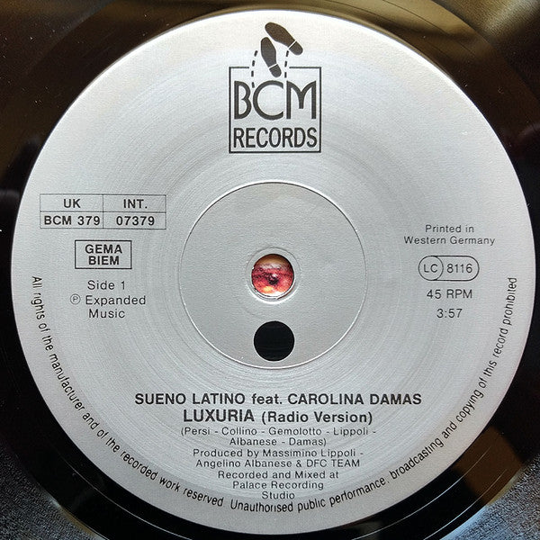 Sueño Latino Featuring Carolina Damas : Luxuria (7", Single)