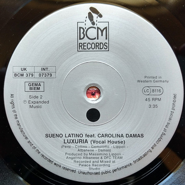 Sueño Latino Featuring Carolina Damas : Luxuria (7", Single)