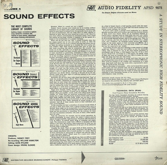 No Artist : Sound Effects, Volume 4 (LP, Album)