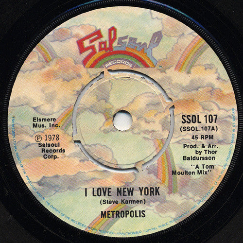 Metropolis (5) : I Love New York (7", Single)